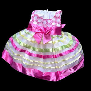 Bonnie Baby Girl's New Born Dress Size 0-3 months NWOT Perfect For Easter Pink